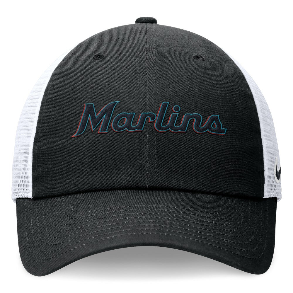 Miami Marlins Nike Wordmark Adjustable Trucker Hat - MLB