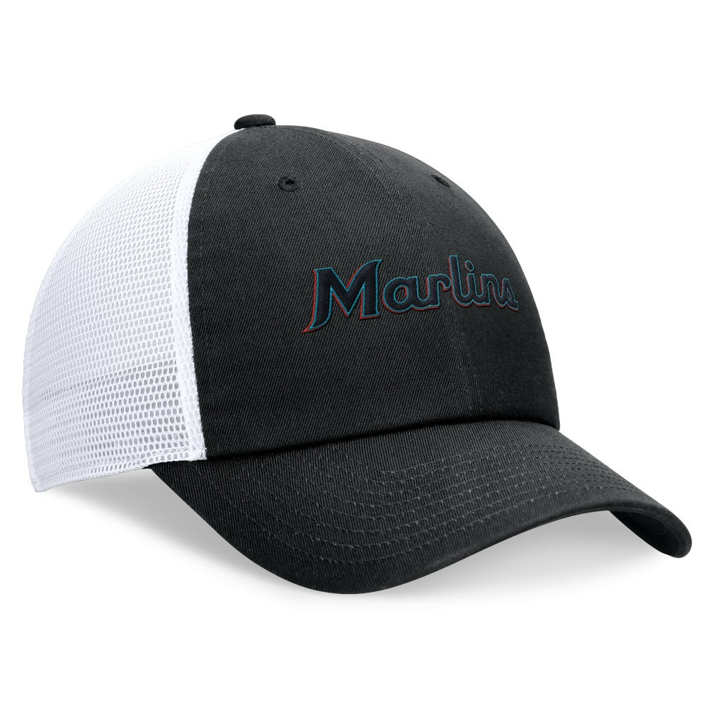 Miami Marlins Nike Wordmark Adjustable Trucker Hat - MLB
