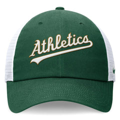 Athletics Nike Wordmark Adjustable Trucker Hat - MLB