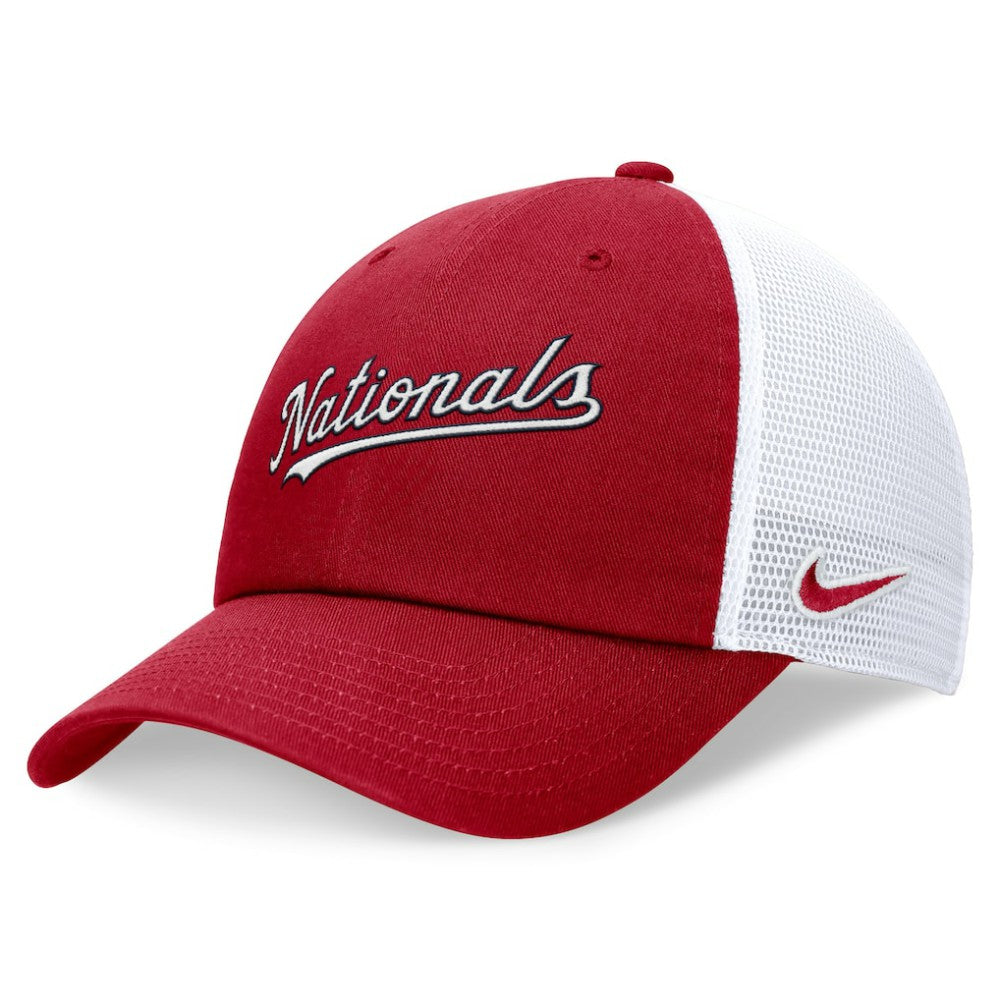 Washington Nationals Nike Wordmark Adjustable Trucker Hat - MLB