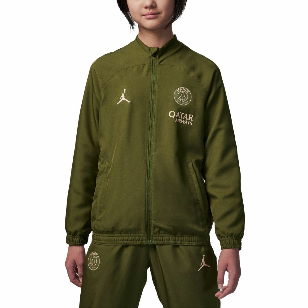 Paris Saint-Germain Jordan Brand Youth 2023/24 Strike Full-Zip Track Jacket Olive | Jordan Sale