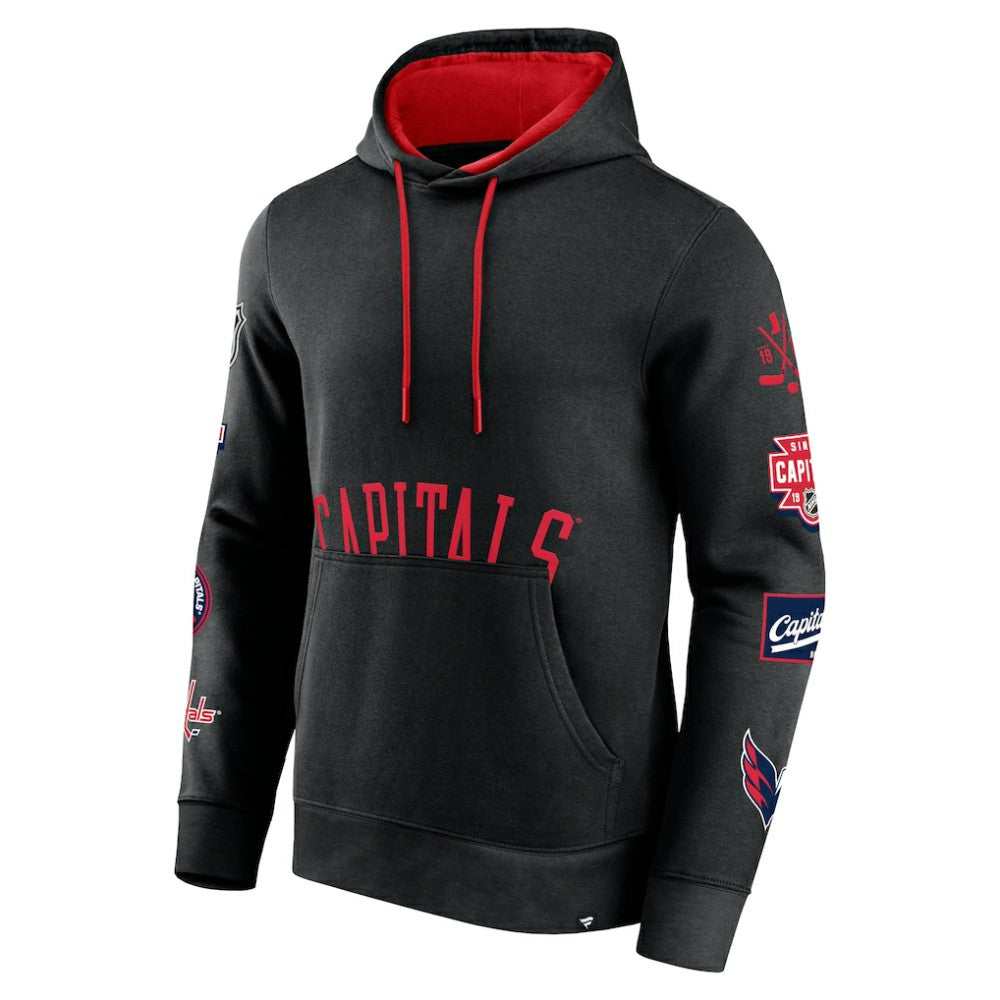Washington Capitals Fanatics Wild Winner Pullover Hoodie - Black - NHL
