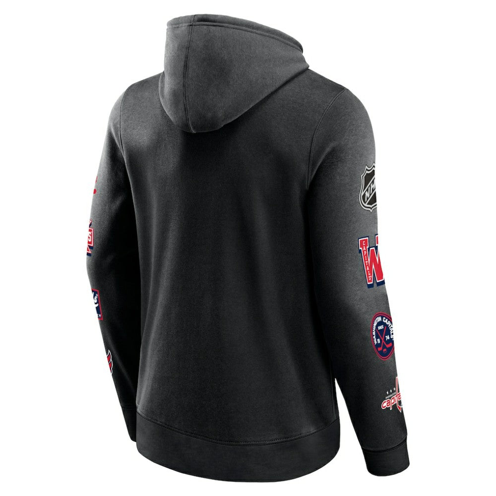Washington Capitals Fanatics Wild Winner Pullover Hoodie - Black - NHL