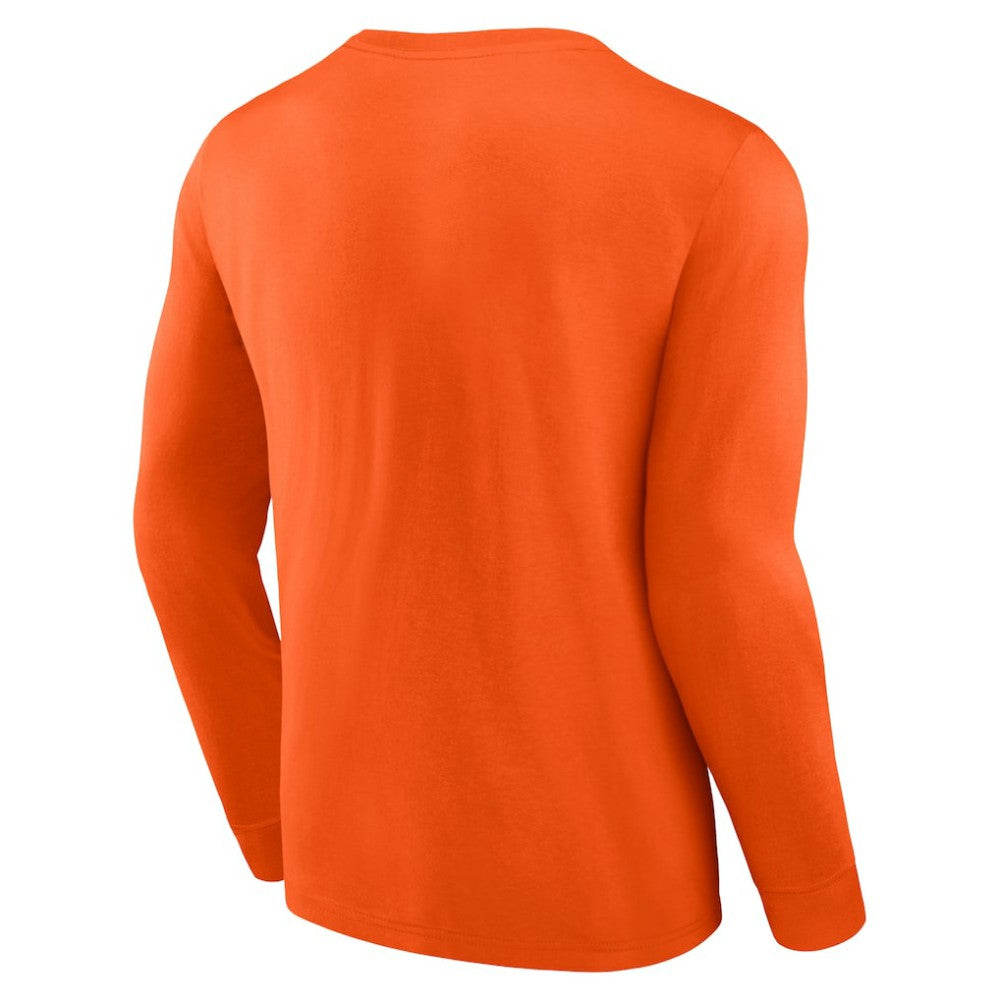 Philadelphia Flyers Fanatics Strike the Goal Long Sleeve T-Shirt - Orange - NHL
