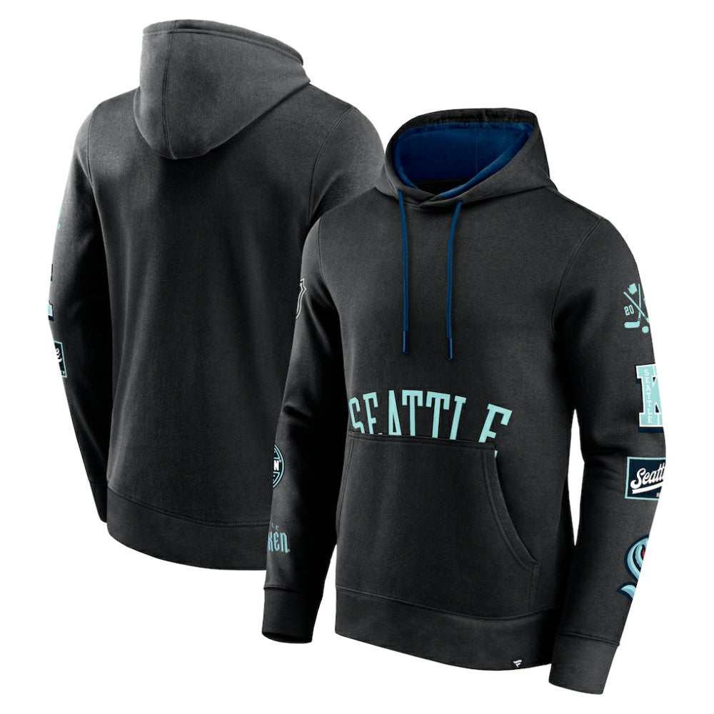 Seattle Kraken Fanatics Wild Winner Pullover Hoodie - Black - NHL