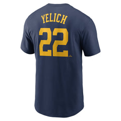 Christian Yelich Milwaukee Brewers Nike Fuse Name & Number T-Shirt - MLB