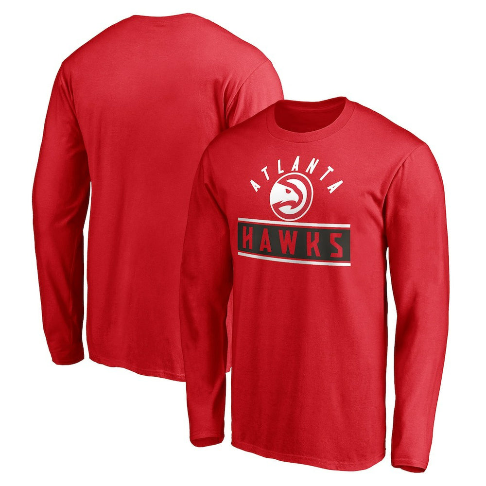 Atlanta Hawks Team Arch Knockout Long Sleeve T-Shirt Red - NBA