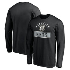 Brooklyn Nets Team Arch Knockout Long Sleeve T-Shirt Black - NBA