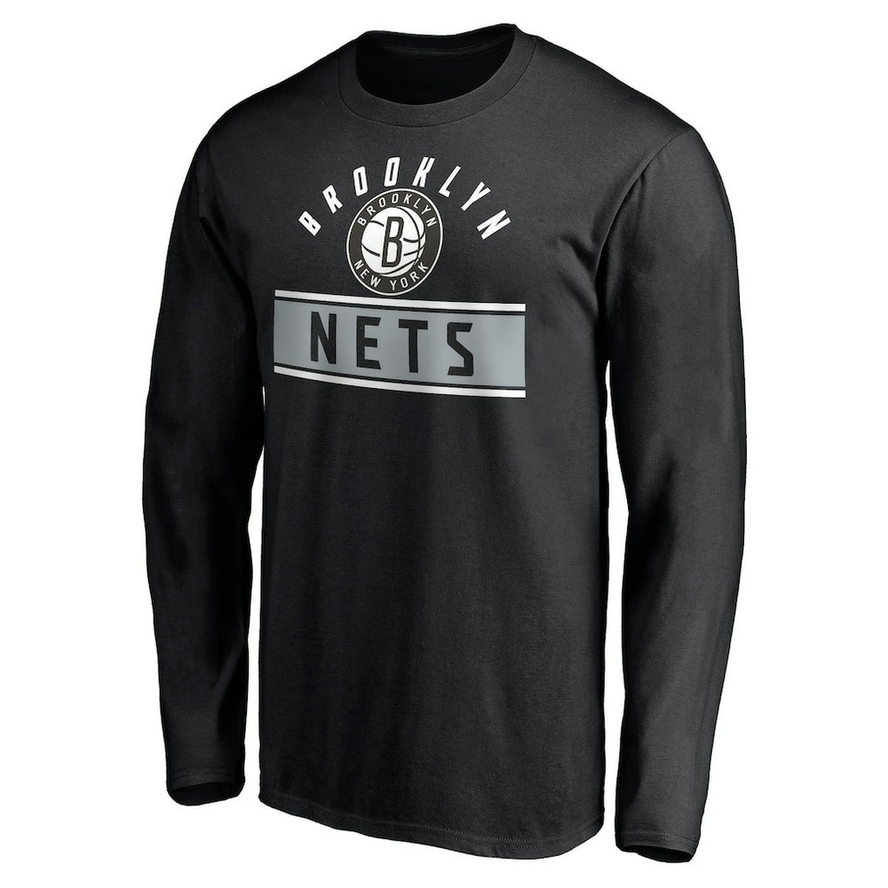 Brooklyn Nets Team Arch Knockout Long Sleeve T-Shirt Black - NBA