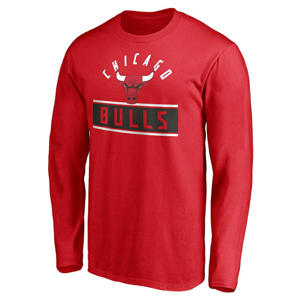 Chicago Bulls Team Arch Knockout Long Sleeve T-Shirt Red - NBA