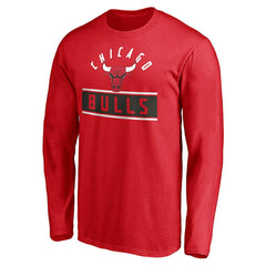 Chicago Bulls Team Arch Knockout Long Sleeve T-Shirt Red - NBA