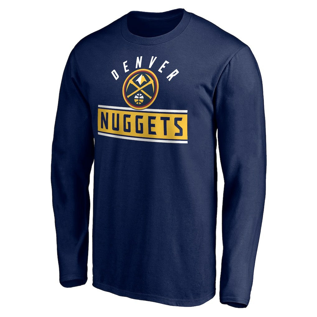 Denver Nuggets Team Arch Knockout Long Sleeve T-Shirt Navy - NBA