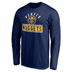 Denver Nuggets Team Arch Knockout Long Sleeve T-Shirt Navy - NBA