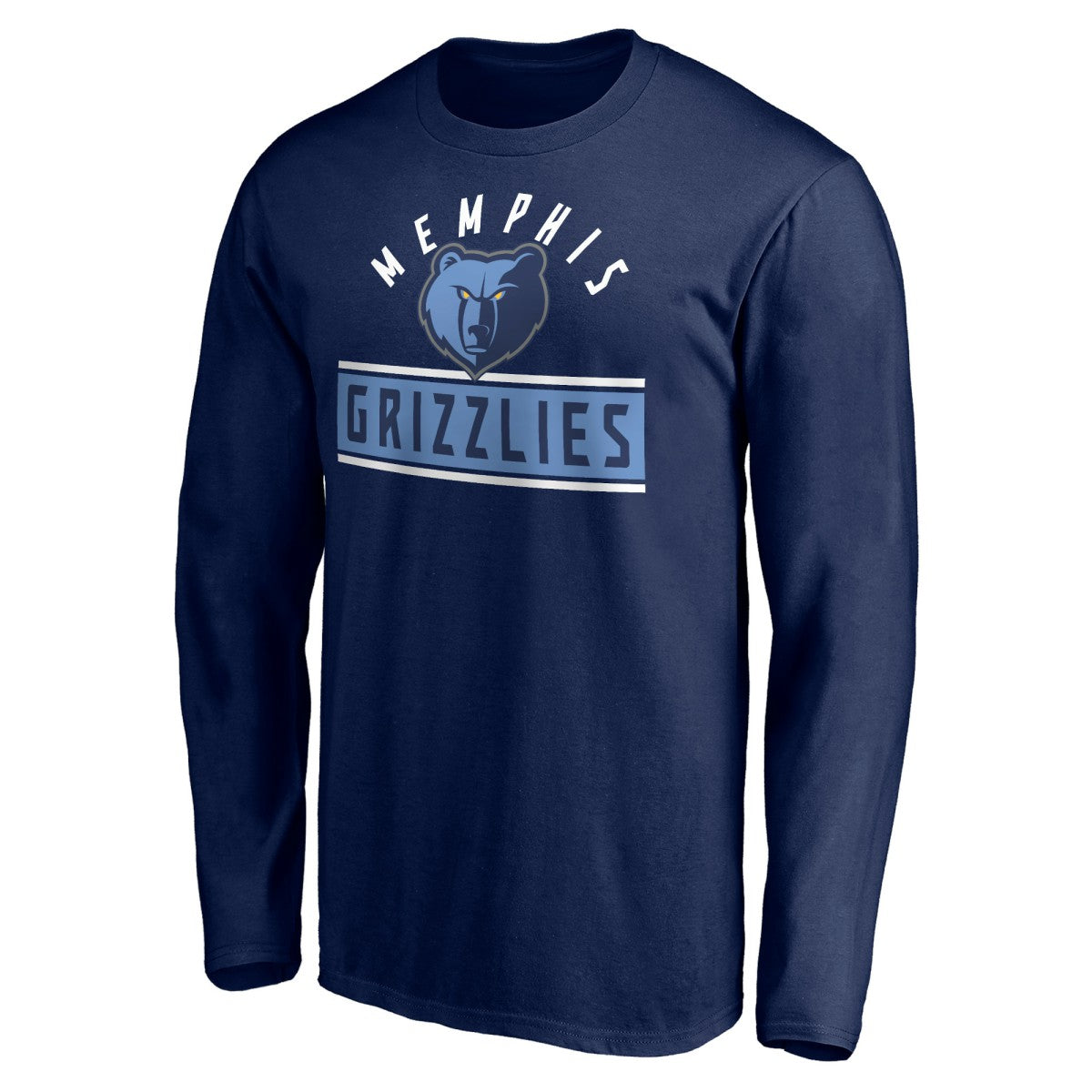 Memphis Grizzlies Team Arch Knockout Long Sleeve T-Shirt Navy - NBA