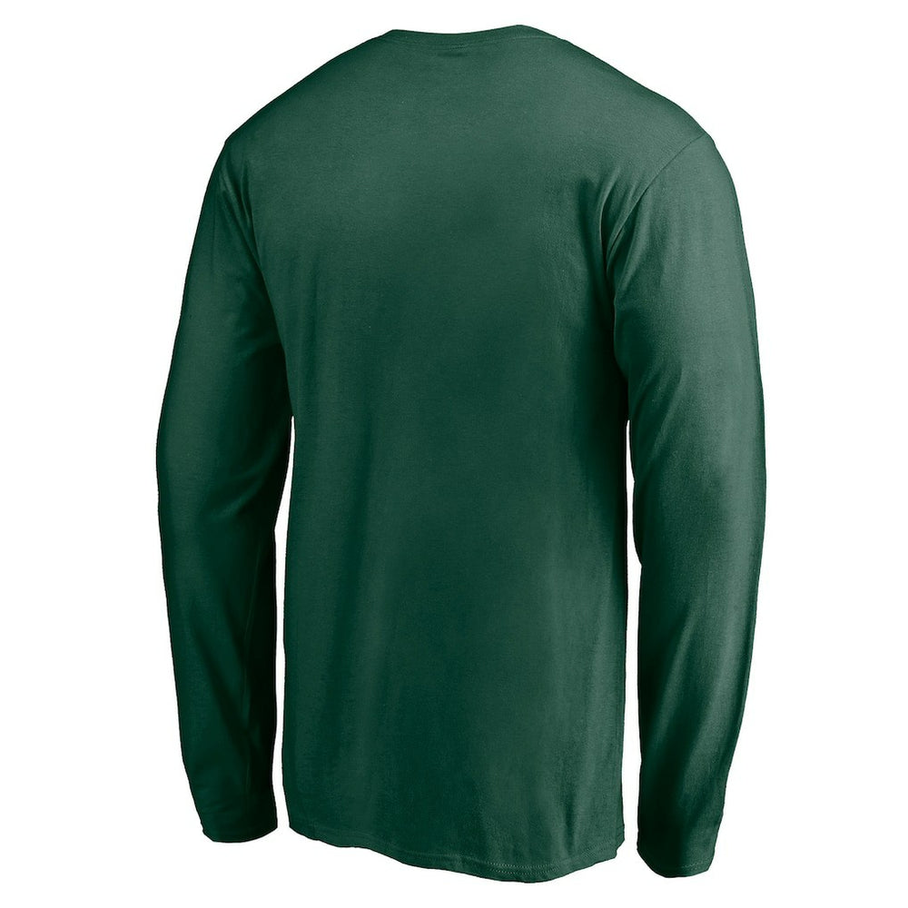 Milwaukee Bucks Team Arch Knockout Long Sleeve T-Shirt Hunter Green - NBA