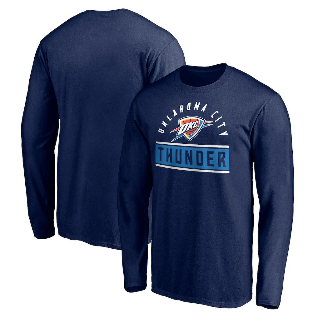 Oklahoma City Thunder Team Arch Knockout Long Sleeve T-Shirt Navy - NBA