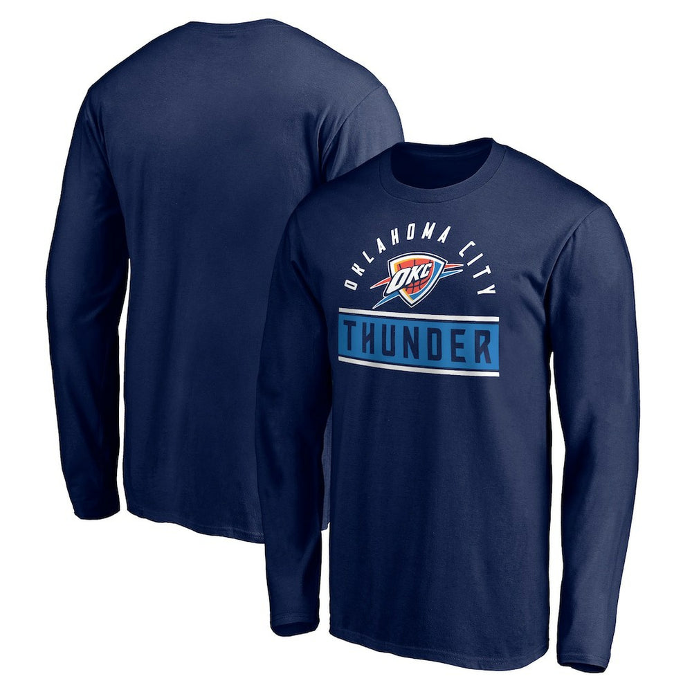 Oklahoma City Thunder Team Arch Knockout Long Sleeve T-Shirt Navy - NBA