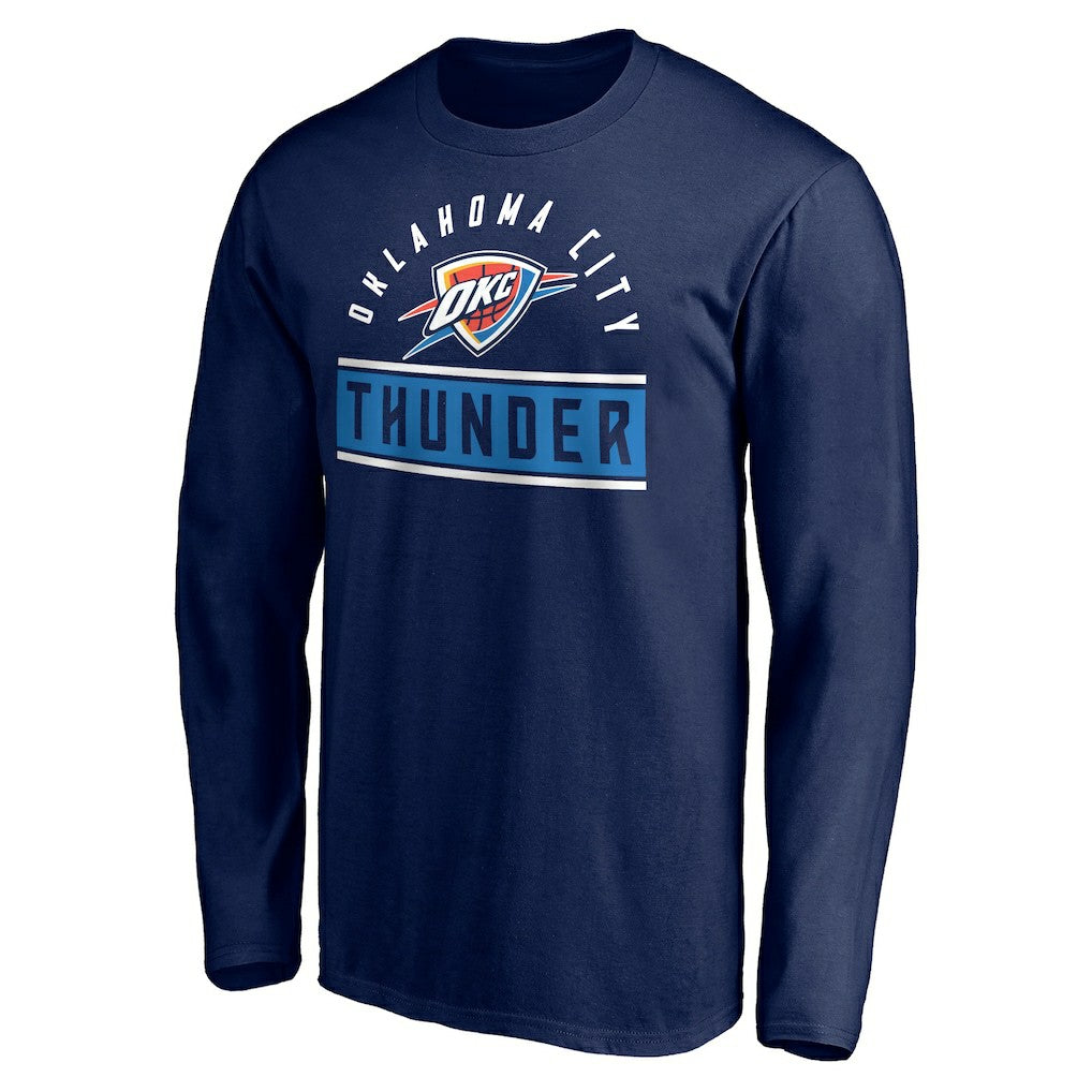 Oklahoma City Thunder Team Arch Knockout Long Sleeve T-Shirt Navy - NBA