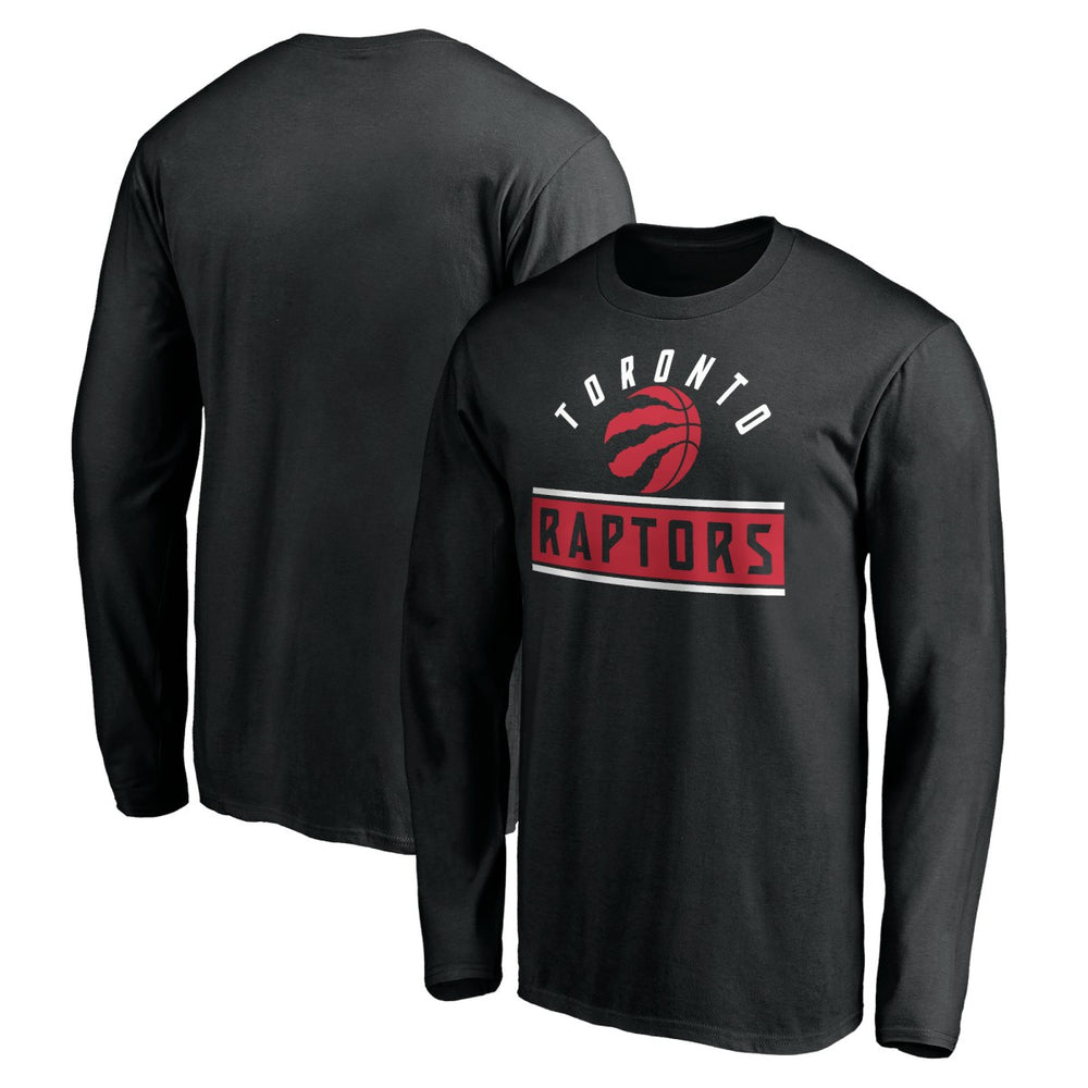 Toronto Raptors Team Arch Knockout Long Sleeve T-Shirt Black - NBA