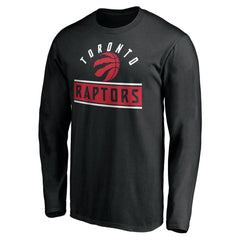 Toronto Raptors Team Arch Knockout Long Sleeve T-Shirt Black - NBA