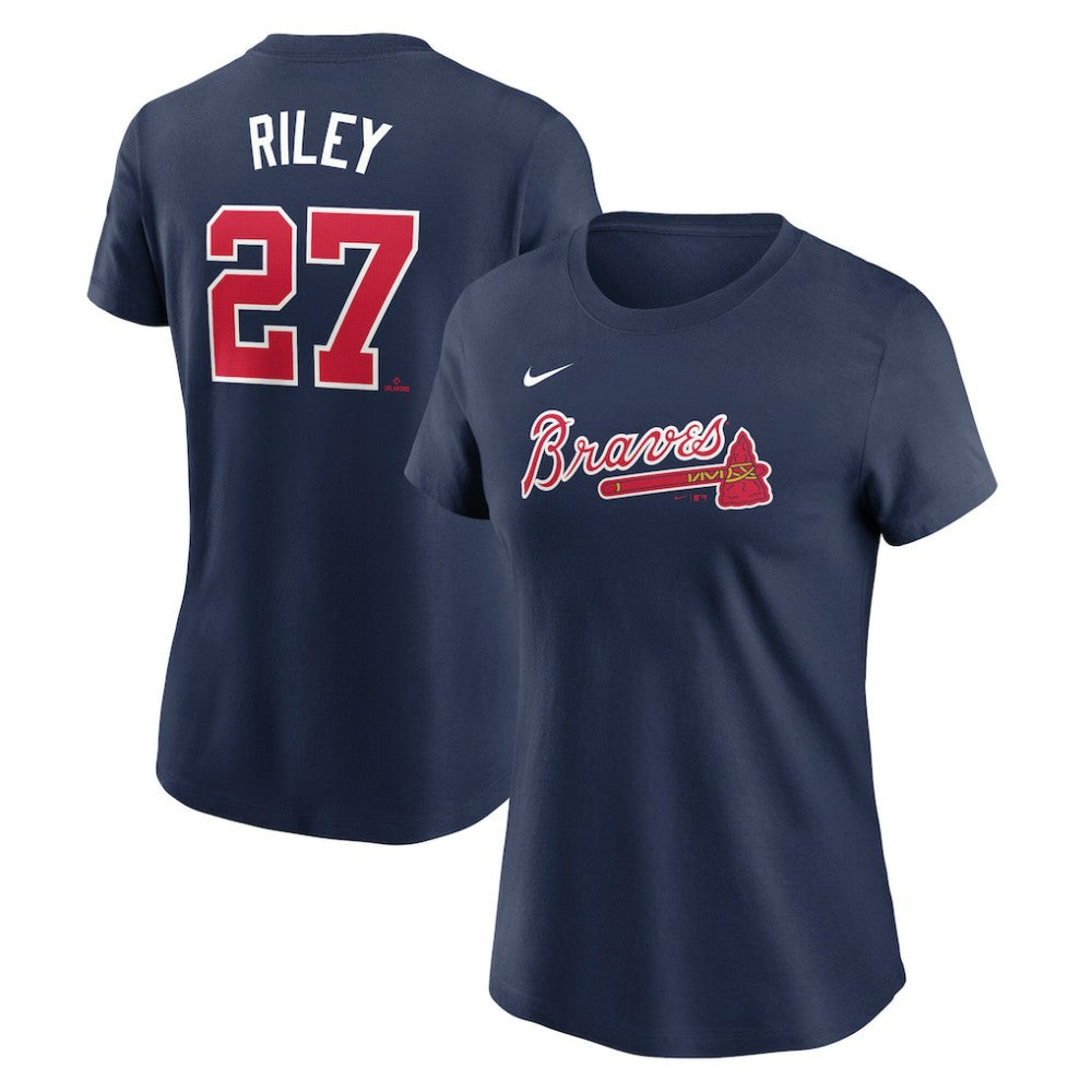 Austin Riley Atlanta Braves Nike Women's Cooperstown Collection Fuse Name & Number T-Shirt - MLB