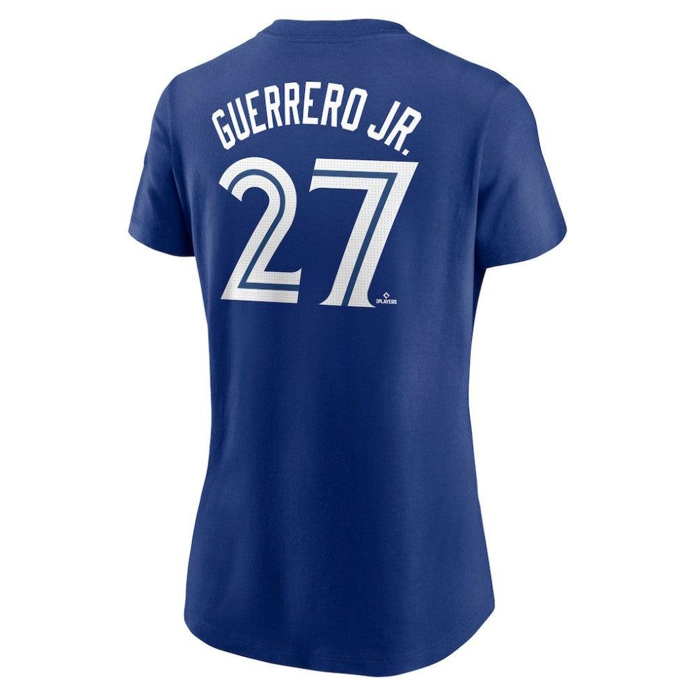 Vladimir Guerrero Jr. Toronto Blue Jays Nike Women's Cooperstown Collection Fuse Name & Number T-Shirt - MLB