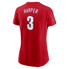 Bryce Harper Philadelphia Phillies Nike Women's Cooperstown Collection Fuse Name & Number T-Shirt - MLB