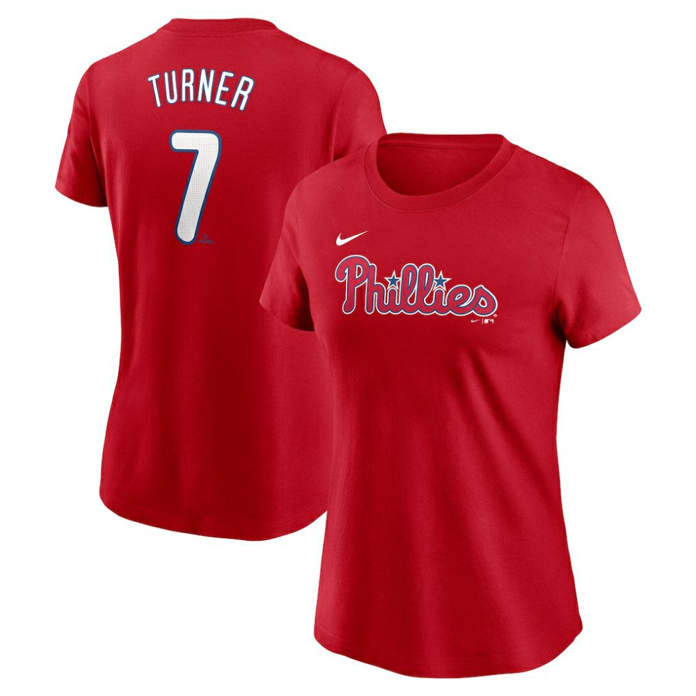 Trea Turner Philadelphia Phillies Nike Women's Cooperstown Collection Fuse Name & Number T-Shirt - MLB