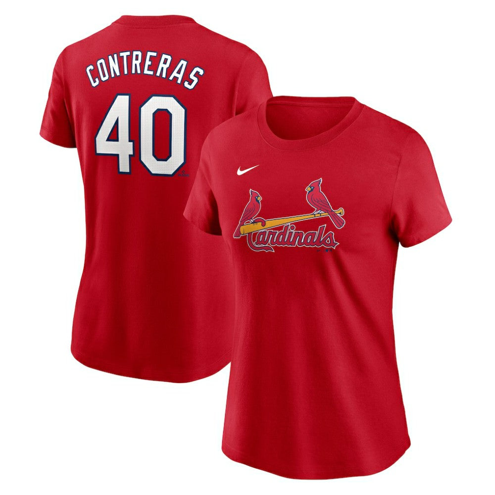 Willson Contreras St. Louis Cardinals Nike Women's Cooperstown Collection Fuse Name & Number T-Shirt - MLB