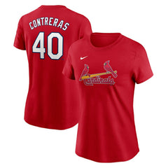 Willson Contreras St. Louis Cardinals Nike Women's Cooperstown Collection Fuse Name & Number T-Shirt - MLB