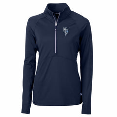 Kansas City Royals Cutter & Buck Women's City Connect Adapt Eco Knit Stretch Recycled Half-Zip Pullover Top - MLB