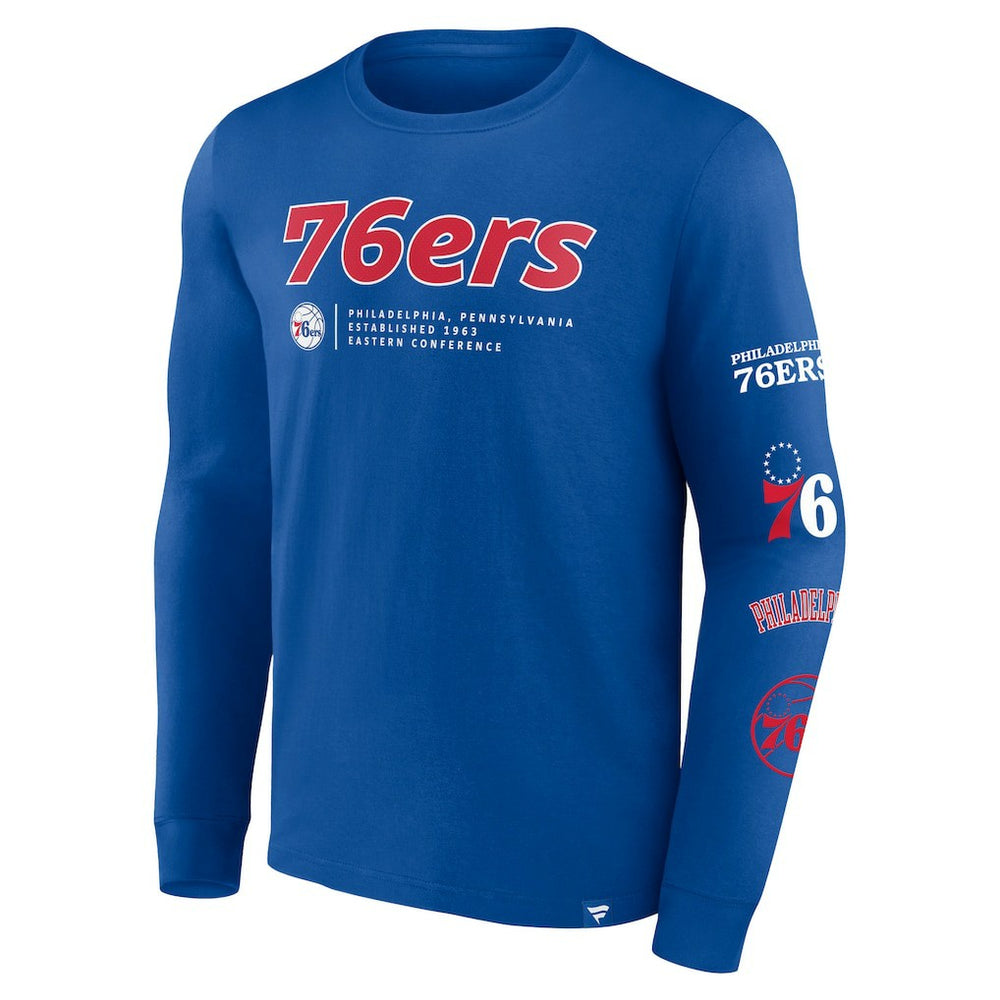 Philadelphia 76ers Baseline Long Sleeve T-Shirt Royal - NBA