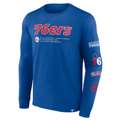 Philadelphia 76ers Baseline Long Sleeve T-Shirt Royal - NBA