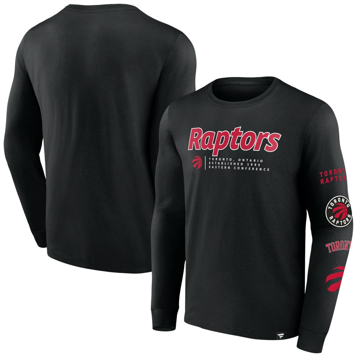 Toronto Raptors Baseline Long Sleeve T-Shirt Black - NBA