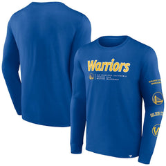 Golden State Warriors Baseline Long Sleeve T-Shirt Royal - NBA