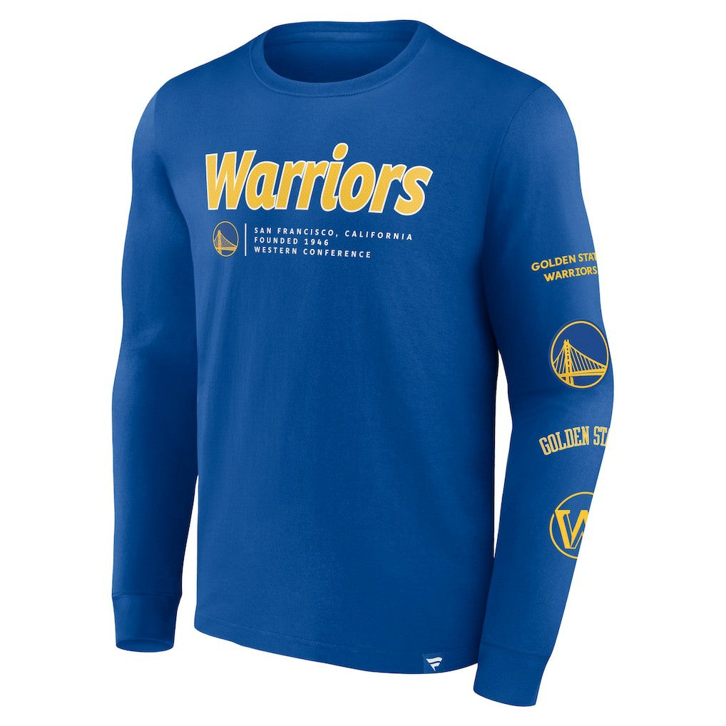 Golden State Warriors Baseline Long Sleeve T-Shirt Royal - NBA