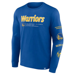 Golden State Warriors Baseline Long Sleeve T-Shirt Royal - NBA