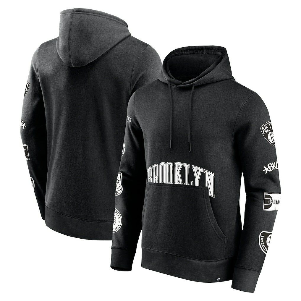 Brooklyn Nets Home Court Pullover Hoodie Black - NBA