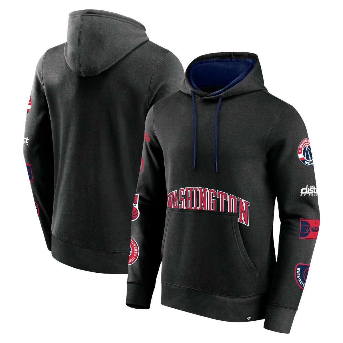 Washington Wizards Home Court Pullover Hoodie Black - NBA