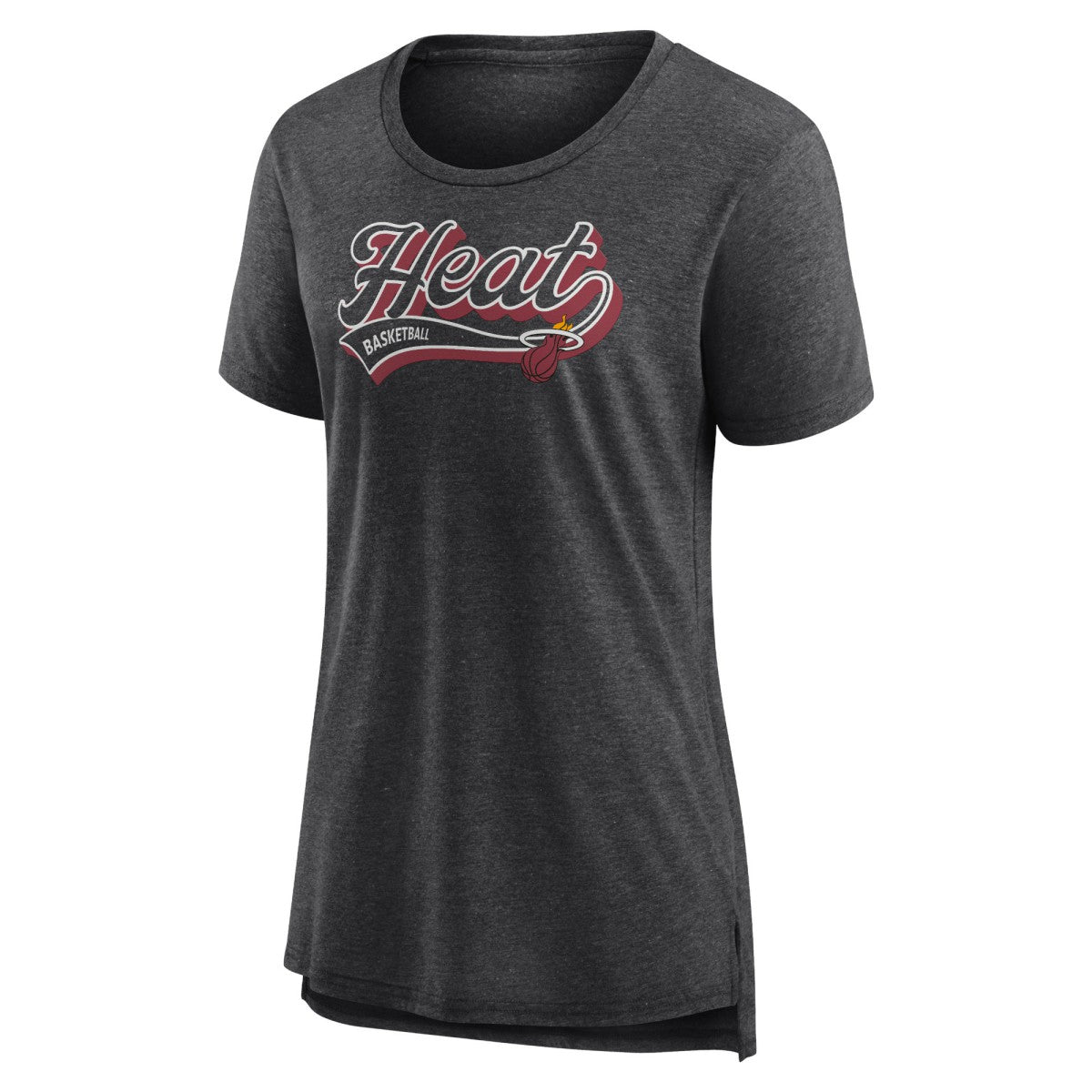 Miami Heat Women's League Leader Tri-Blend T-Shirt Heather Charcoal - NBA