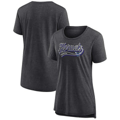 Charlotte Hornets Women's League Leader Tri-Blend T-Shirt Heather Charcoal - NBA