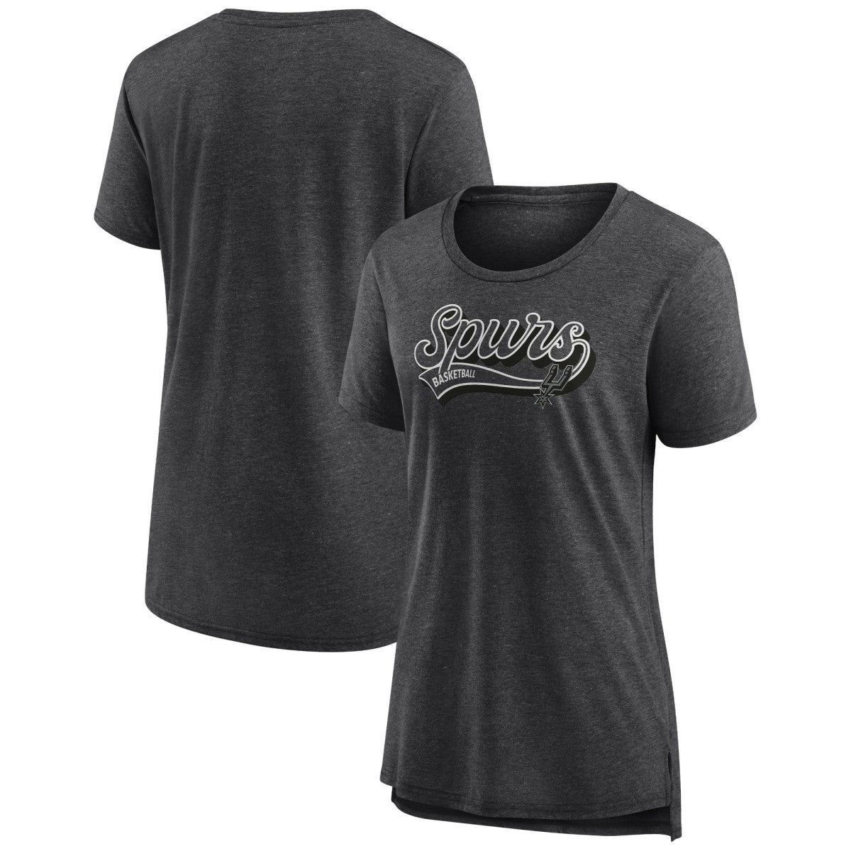 San Antonio Spurs Women's League Leader Tri-Blend T-Shirt Heather Charcoal - NBA