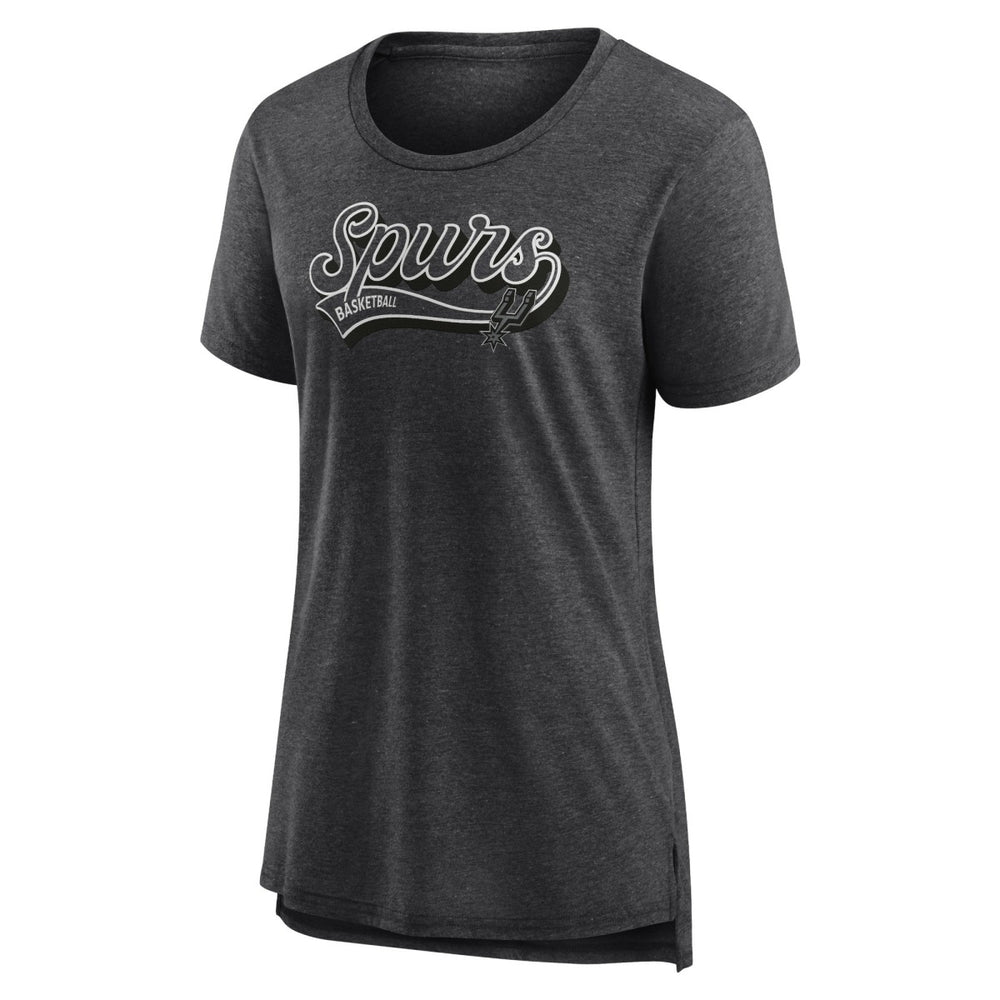 San Antonio Spurs Women's League Leader Tri-Blend T-Shirt Heather Charcoal - NBA