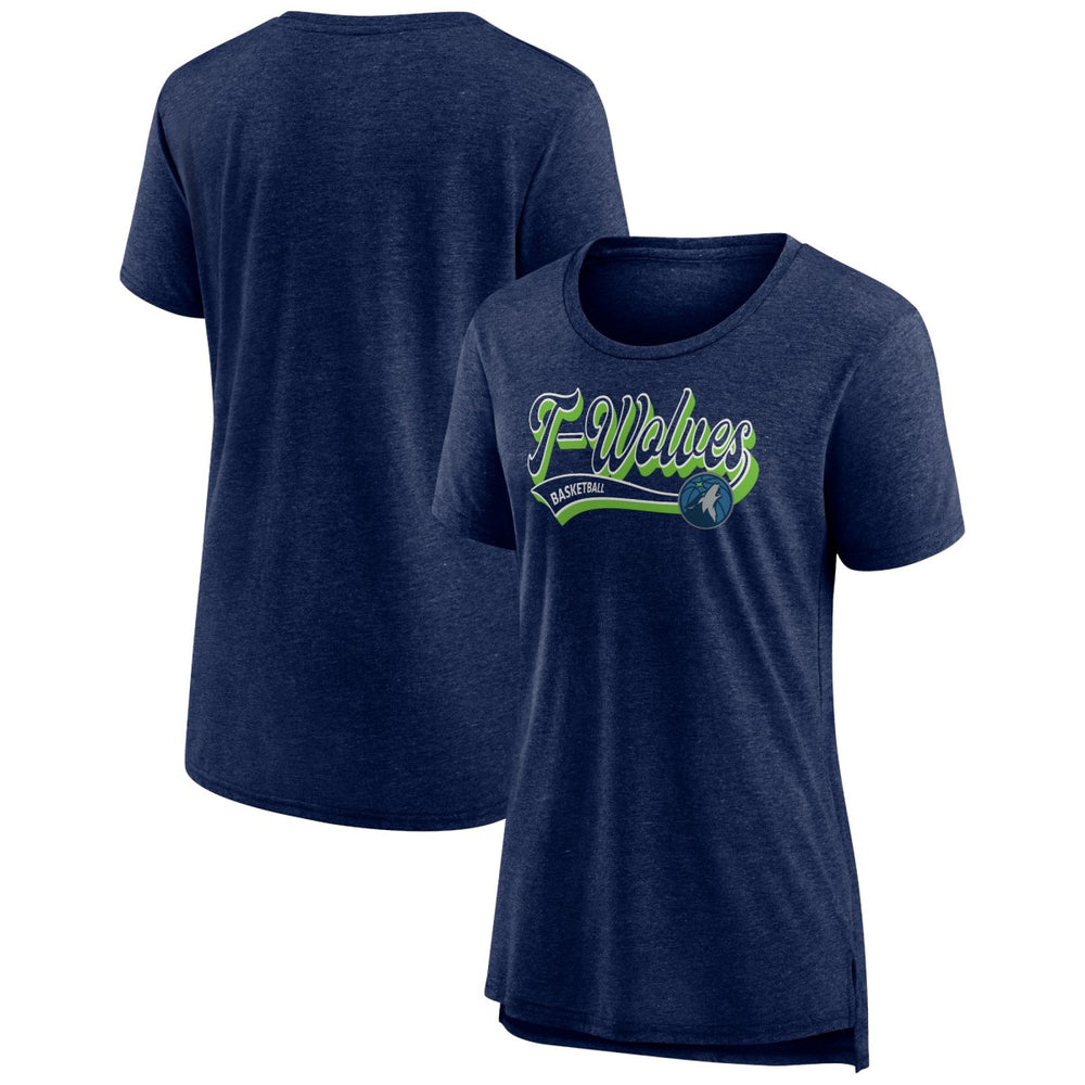 Minnesota Timberwolves Women's League Leader Tri-Blend T-Shirt Heather Navy - NBA