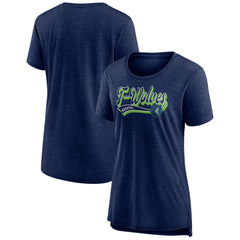 Minnesota Timberwolves Women's League Leader Tri-Blend T-Shirt Heather Navy - NBA