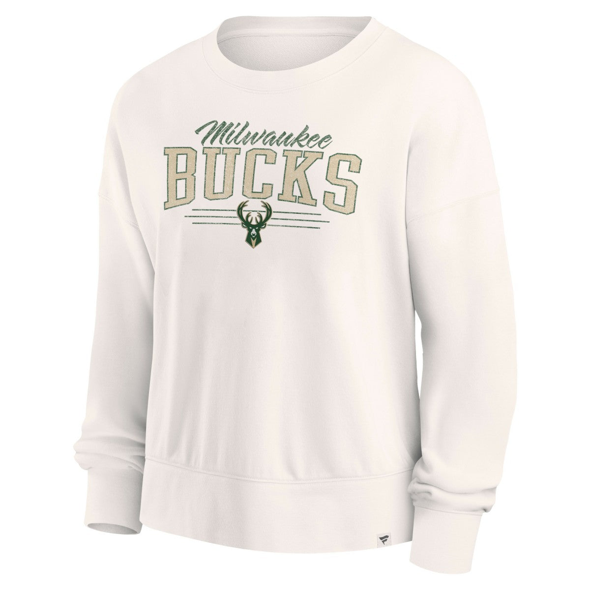 Milwaukee Bucks Women's Close the Game Pullover Sweatshirt Cream - NBA