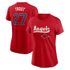 Mike Trout Los Angeles Angels Nike Women's 2024 City Connect Fuse Player Name & Number T-Shirt - MLB