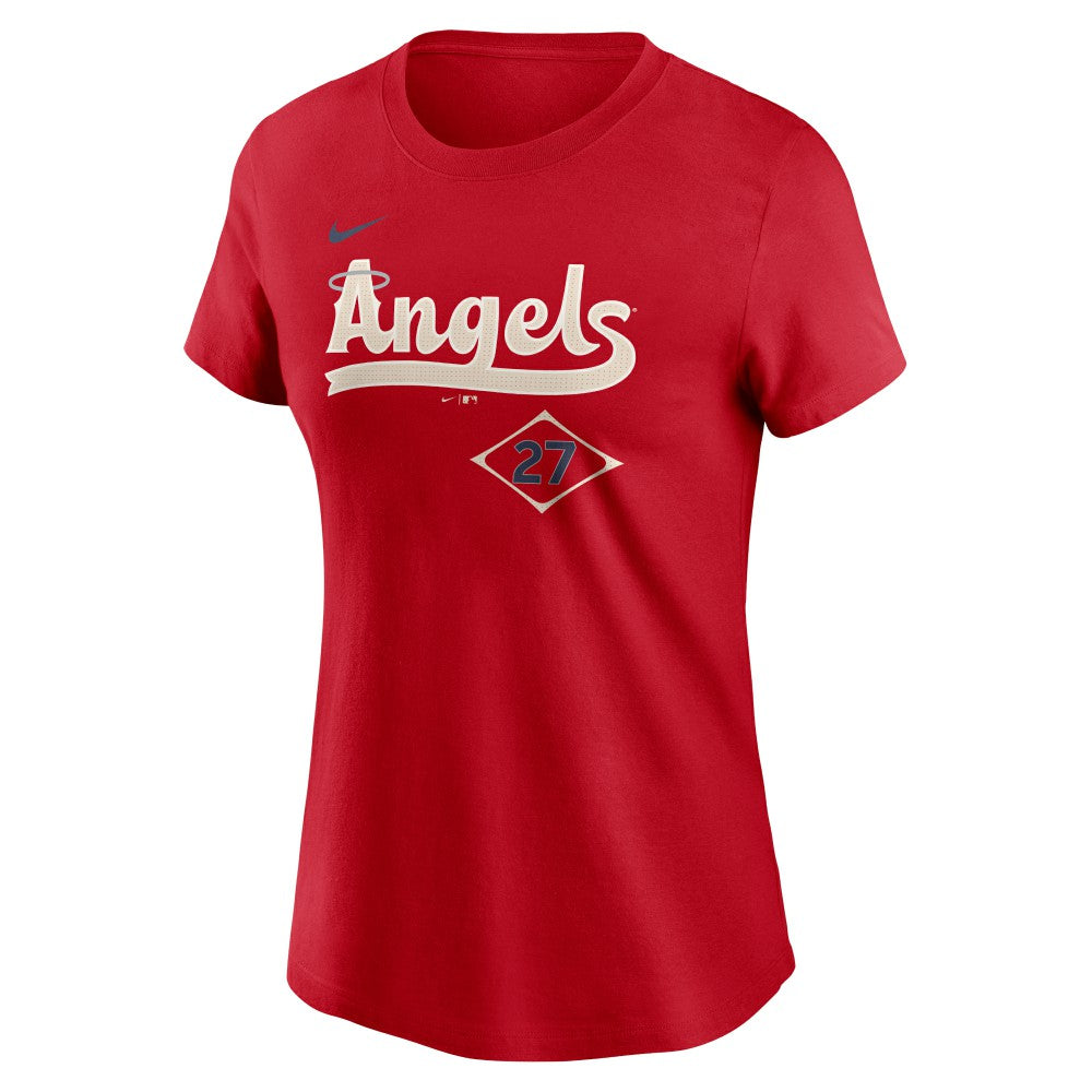 Mike Trout Los Angeles Angels Nike Women's 2024 City Connect Fuse Player Name & Number T-Shirt - MLB