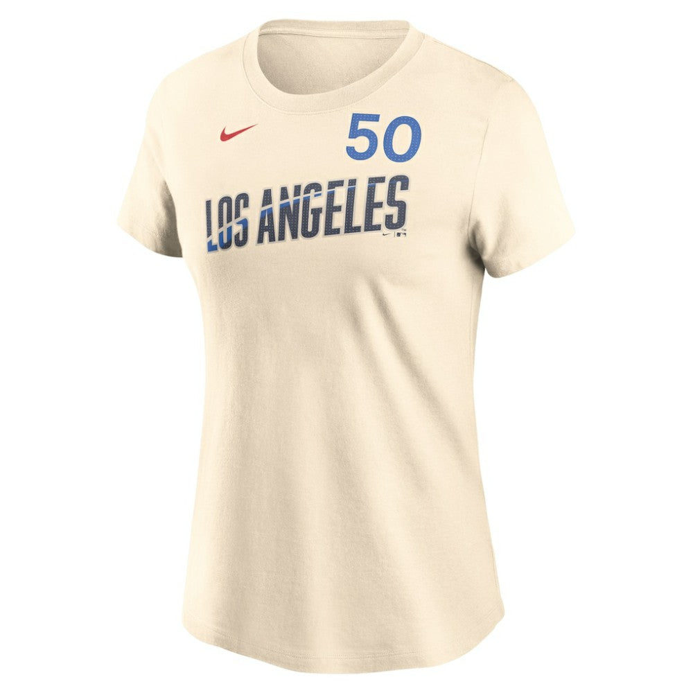 Mookie Betts Los Angeles Dodgers Nike Women's 2024 City Connect Fuse Name & Number T-Shirt - MLB