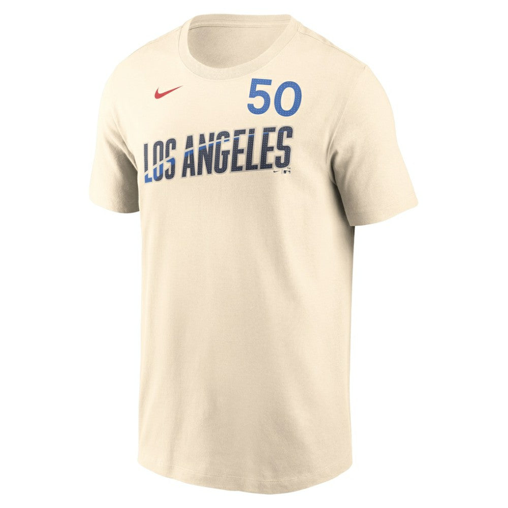 Mookie Betts Los Angeles Dodgers Nike 2024 City Connect Fuse Name & Number T-Shirt - MLB